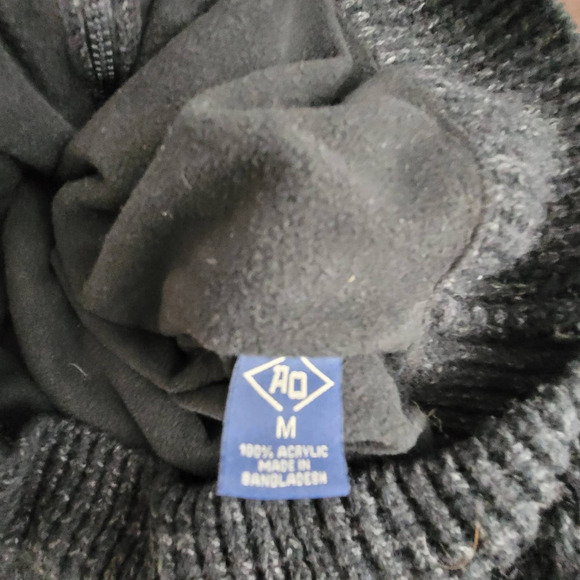 Amongst Others Ribbed-Knit Jacket M‎ Gray Pockets Full Zip Casual - Picture 4 of 7